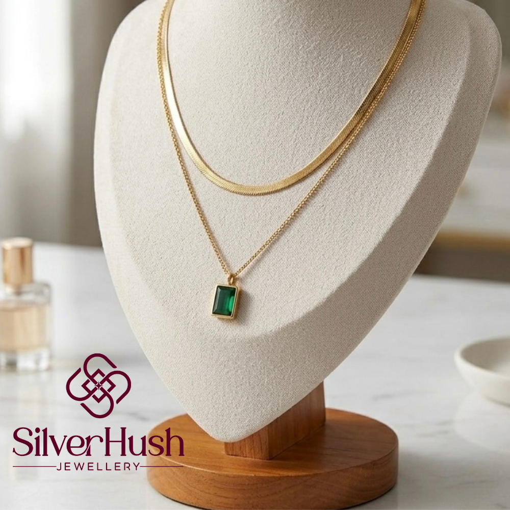 Green Pendant Double Layered